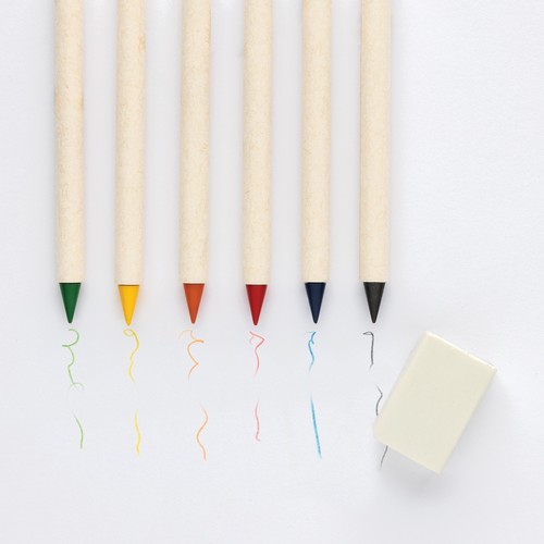 Micki GRS infinity 6pc colouring pencil set with notepad