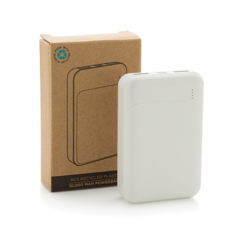 10.000 mAh Powerbank aus RCS Standard recyceltem Kunststoff