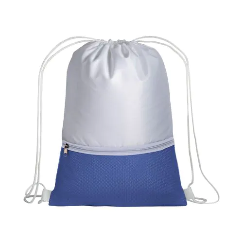 210T polyester backpack with coloured zip pocket and drawstring closure 210T polyester backpack with coloured zip pocket and drawstring closure