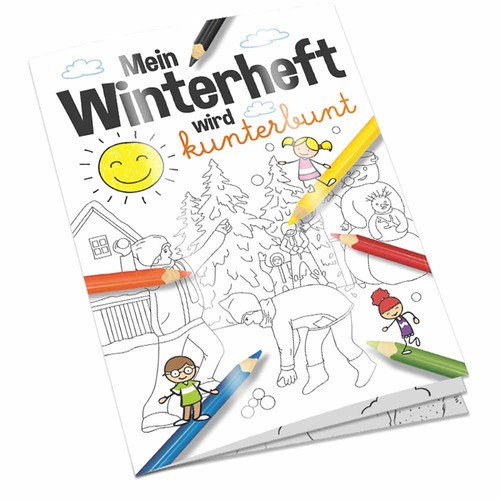 Tekenboek / set A6 - winter - Tekenset neutraal Tekenboek / set A6 - winter - Tekenset neutraal