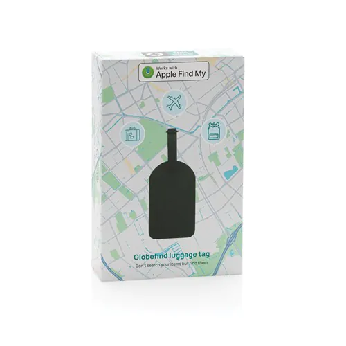 Globefind RCSrPolyester luggage tag with worldwide locating