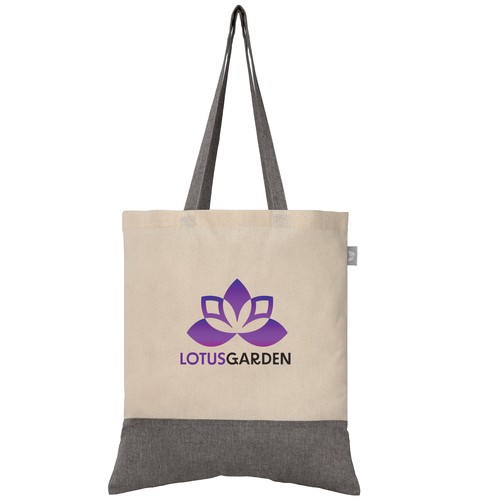 Quebec - Sac fourre-tout en coton recyclé bicolore 140 g/m²