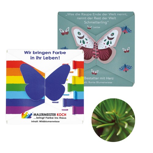 Closure – Butterfly Seed Card - Norway spruce Closure – Butterfly Seed Card - Norway spruce