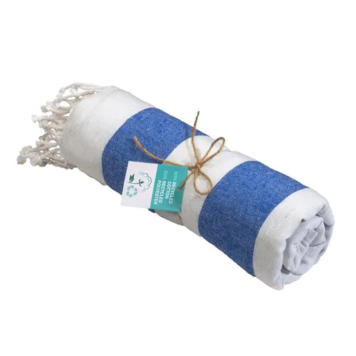 Serviette de plage / Paréo en coton recyclé de 180 gr/m2 avec frange, mesure 90x170 cm Serviette de plage / Paréo en coton recyclé de 180 gr/m2 avec frange, mesure 90x170 cm