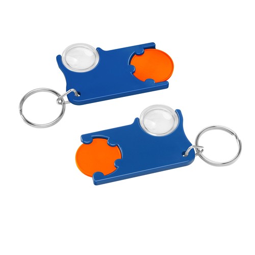 Chip holder with 1€ chip and magnifier