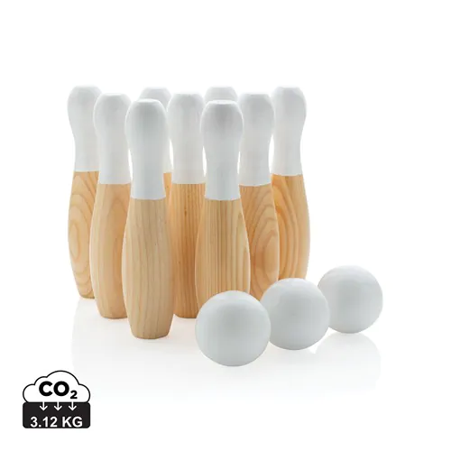 Wooden skittles set Wooden skittles set