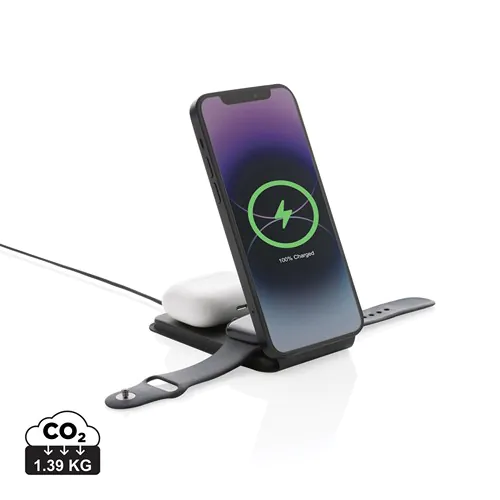 Chargeur magnétique 15W en PU recyclé RCS Swiss Peak Chargeur magnétique 15W en PU recyclé RCS Swiss Peak
