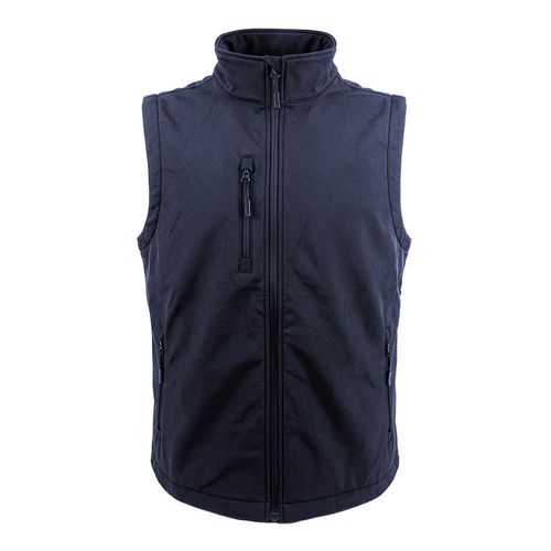 Unisex softshell vest in regenerated fabric 280 g/m2 Unisex softshell vest in regenerated fabric 280 g/m2