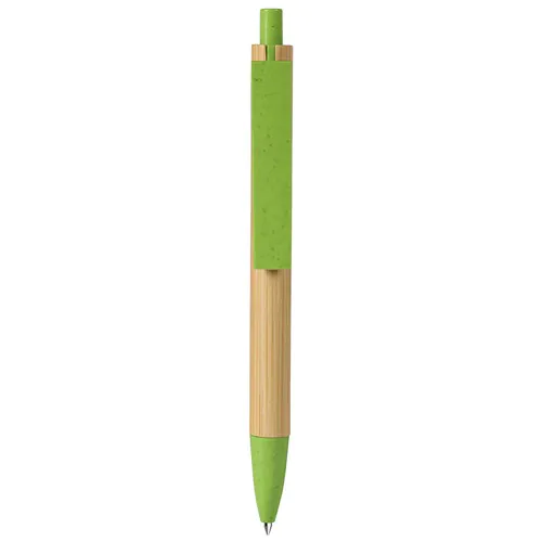 BALLPOINT PEN WITH BLUE REFILL IN BAMBOO AND WHEAT STRAW + ABS BALLPOINT PEN WITH BLUE REFILL IN BAMBOO AND WHEAT STRAW + ABS
