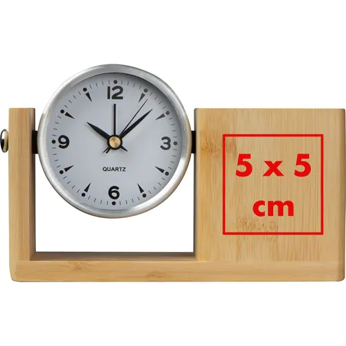 Estuche de bambú con reloj analógico Estuche de bambú con reloj analógico