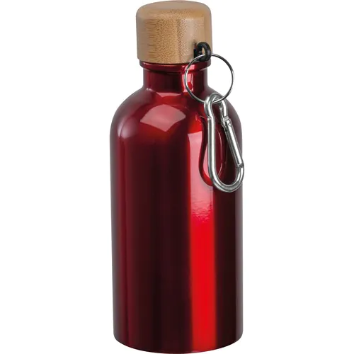 Botella de acero inoxidable con mosquetón, 400 ml Botella de acero inoxidable con mosquetón, 400 ml