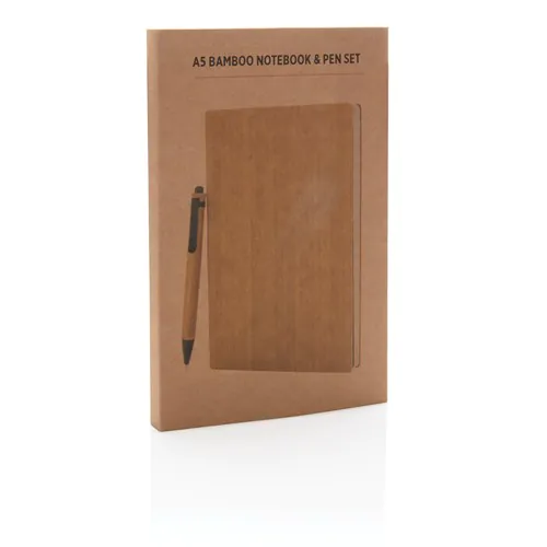 A5 Bamboo notebook & pen set A5 Bamboo notebook & pen set