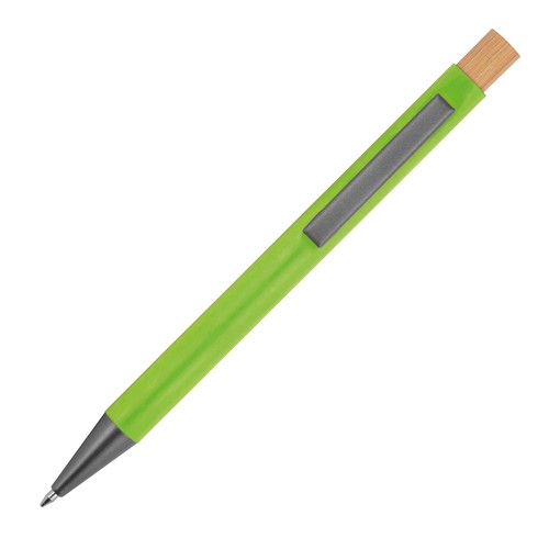 pen made from recycled aluminium with bamboo pusher