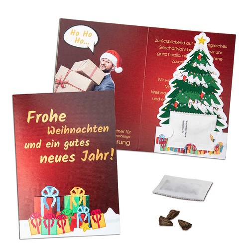 Christmas tree card - with digital printing