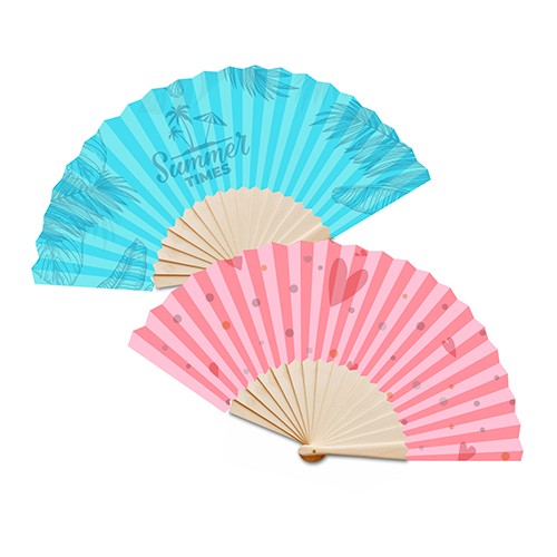 Fan with 18 wooden ribs Fan with 18 wooden ribs