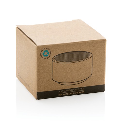 Altavoz inalámbrico 3W bambú y RCS Altavoz inalámbrico 3W bambú y RCS