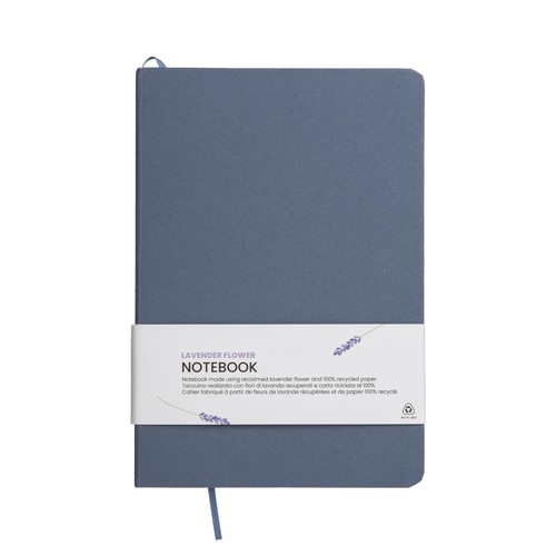 Carnet de notes avec couverture en résidus de fruits et fermeture élastique