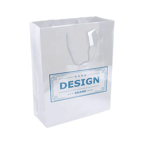 157 g/m2 laminated paper shopping bag with gusset and bottom reinforcement, string handles 157 g/m2 laminated paper shopping bag with gusset and bottom reinforcement, string handles