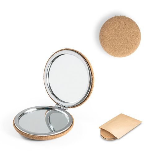 TILBURY. Folding cosmetic mirror in cork TILBURY. Folding cosmetic mirror in cork