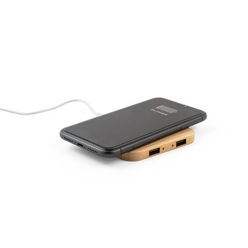 DALTON. Caricatore wireless Superfast 15W in bambù DALTON. Caricatore wireless Superfast 15W in bambù