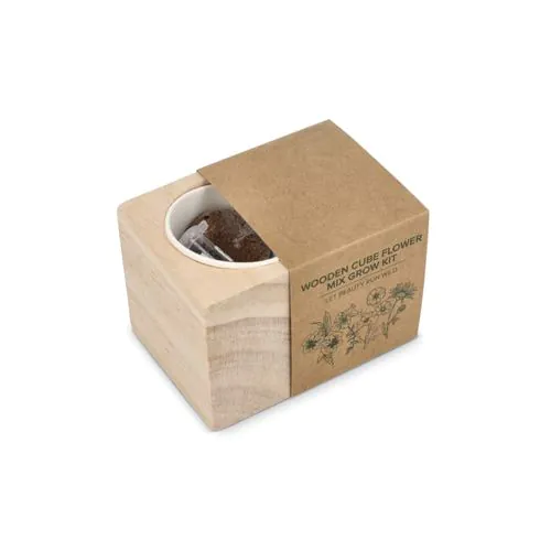 FSC Wooden Planter Set - Flower mix