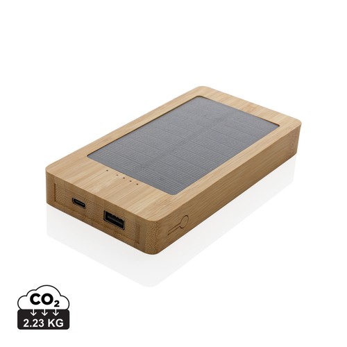 Batterie de secours solaire 10.000mAh en bambou Sunwick Batterie de secours solaire 10.000mAh en bambou Sunwick