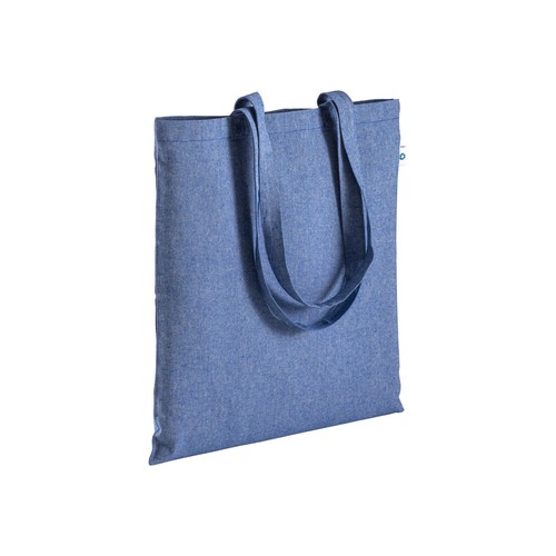Shopper en coton recyclé 190 g/m2, anses longues, 38 X 42 cm Shopper en coton recyclé 190 g/m2, anses longues, 38 X 42 cm