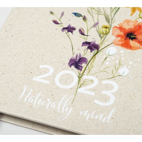 Mindnotes® diary in a grass paper hardcover