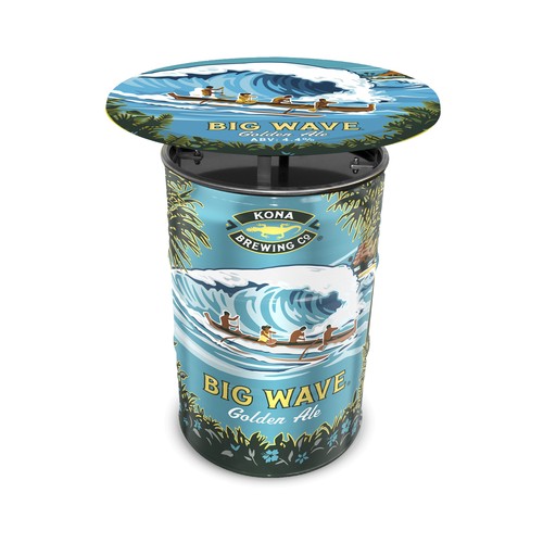 Barrel Table Full Colour with Full Colour Table Top