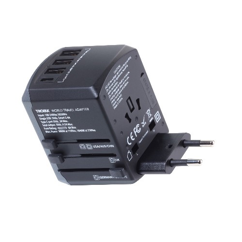Adattatore da Viaggio Universale TROIKA WORLD TRAVEL ADAPTER