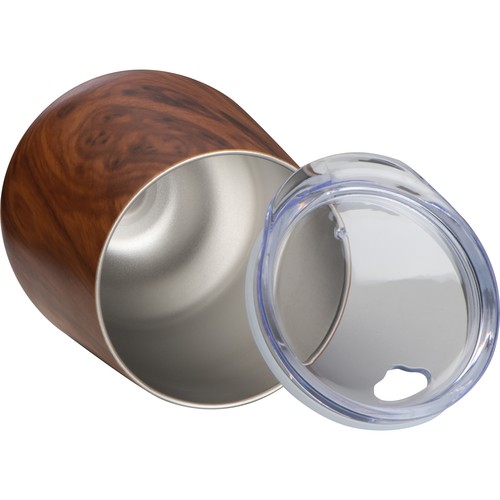 Taza de acero inoxidable con aspecto de madera Brighton Taza de acero inoxidable con aspecto de madera Brighton