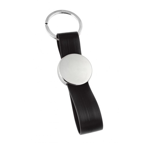 PORTE-CLÉS PVC NOIR AVEC CAVITÉ