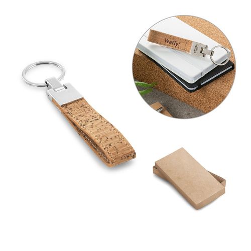 CORKS. Cork and metal keyring CORKS. Cork and metal keyring