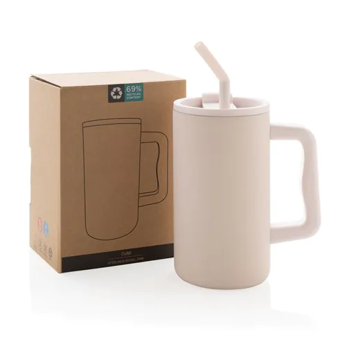 Cube RCS certified recycled steel mug 800ml Cube RCS certified recycled steel mug 800ml