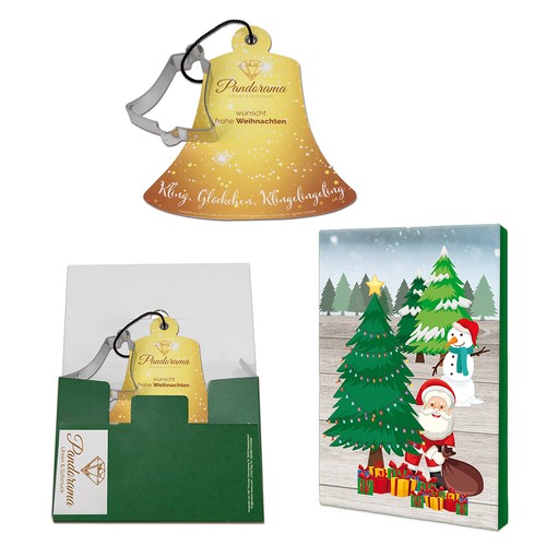 Baking-shape with recipe book bell - in a Christmas packaging (neutral)