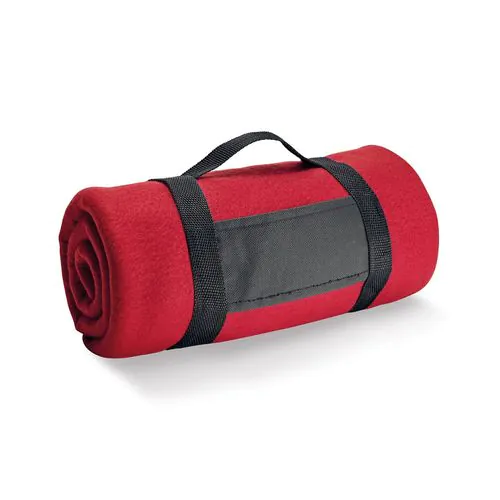 THORPE. Fleece blanket with removable handle (180 g/m²)