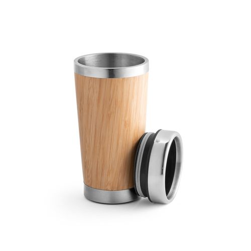 PIETRO. Vaso de viaje de bambú de 500 mL