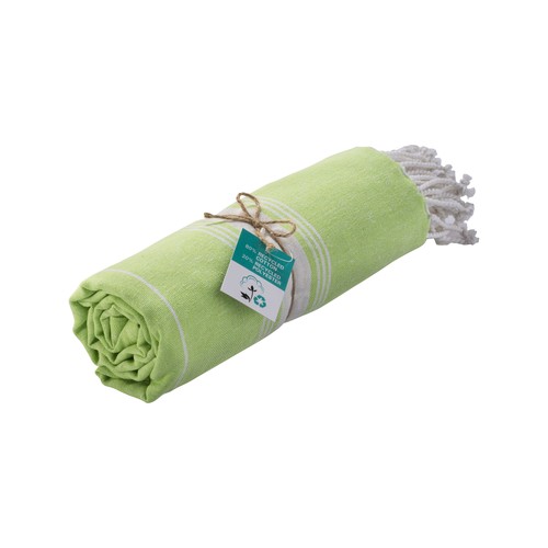 Recycled cotton fringed beach towel Recycled cotton fringed beach towel