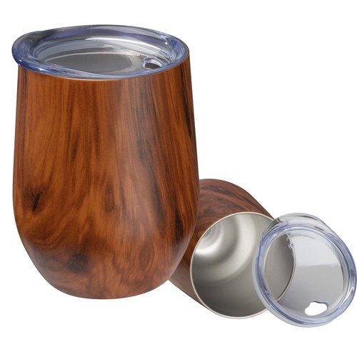 Stainless steel mug with wooden look Brighton Stainless steel mug with wooden look Brighton