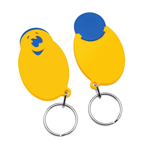 Chip holder with 1€ chip "face" Chip holder with 1€ chip "face"