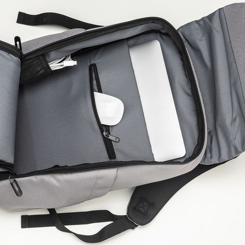 Laptop backpack (15) in recycled 600D jacquard polyester (R-PET inner lining) Laptop backpack (15) in recycled 600D jacquard polyester (R-PET inner lining)
