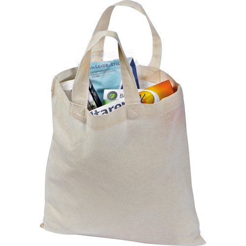 Borsa in cotone con manici corti KERSTIN