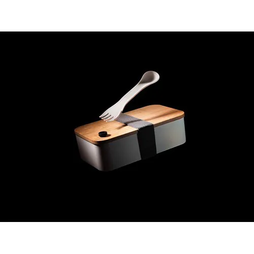 Boîte à lunch en rPP RCS et couvercle en bambou Boîte à lunch en rPP RCS et couvercle en bambou