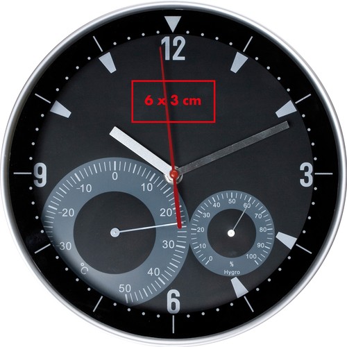 Reloj de pared con higrómetro y termómetro