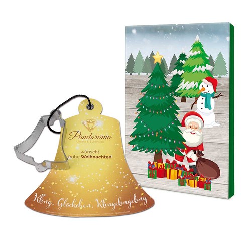 Baking-shape with recipe book bell - in a Christmas packaging (neutral)