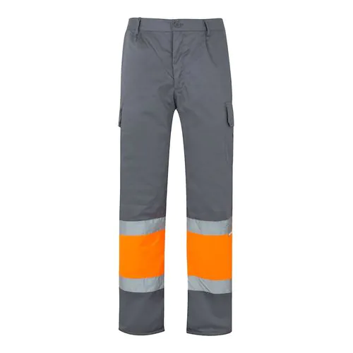 VL ATHENA. Pantaloni in twill bicolore, foderati, con diverse tasche, in cotone (20%) e poliestere (80%)