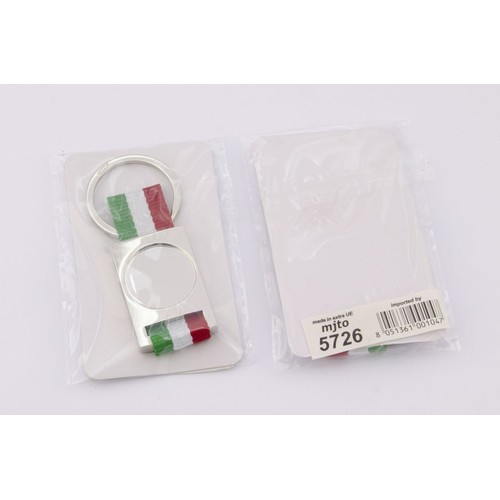 KEY CHAIN ITALIAN FLAG - HOLLOW 25mm