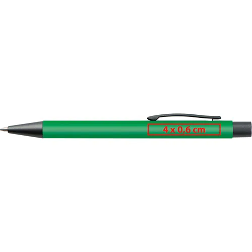 Plastic ballpoint pen with metal clip