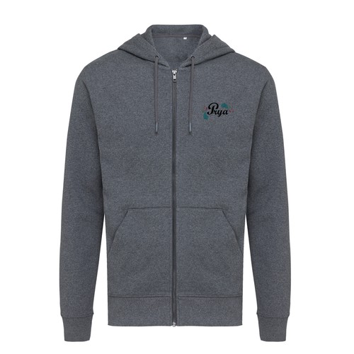 Felpa con cappuccio IQONIQ Abisko in cotone riciclato e zip