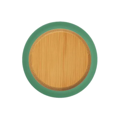 Frosted glass bottle and bamboo lid, capacity 500 ml